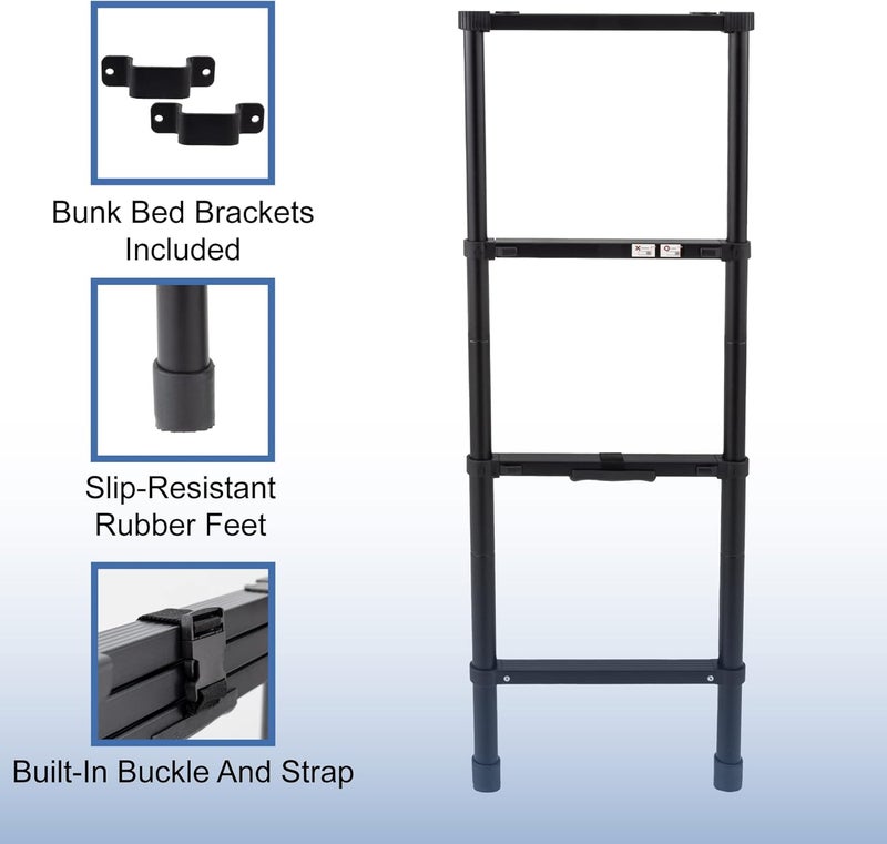 RecPro RV Telescoping Bunk Ladder 52" | Mounting Brackets Included - Image 2